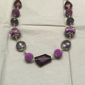 Bohemian Purple Beaded Necklace